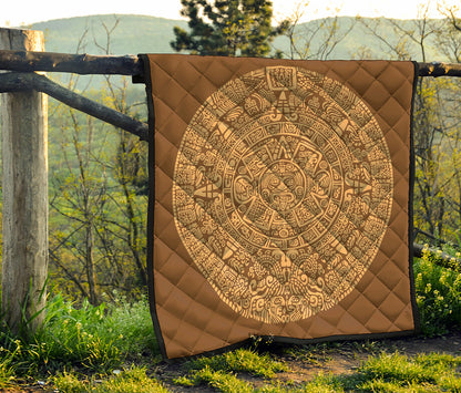 Mayan Calendar Print Quilt