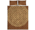Mayan Calendar Print Quilt Bed Set