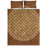 Mayan Calendar Print Quilt Bed Set