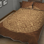 Mayan Calendar Print Quilt Bed Set