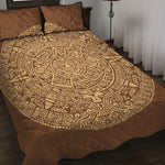 Mayan Calendar Print Quilt Bed Set