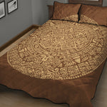 Mayan Calendar Print Quilt Bed Set