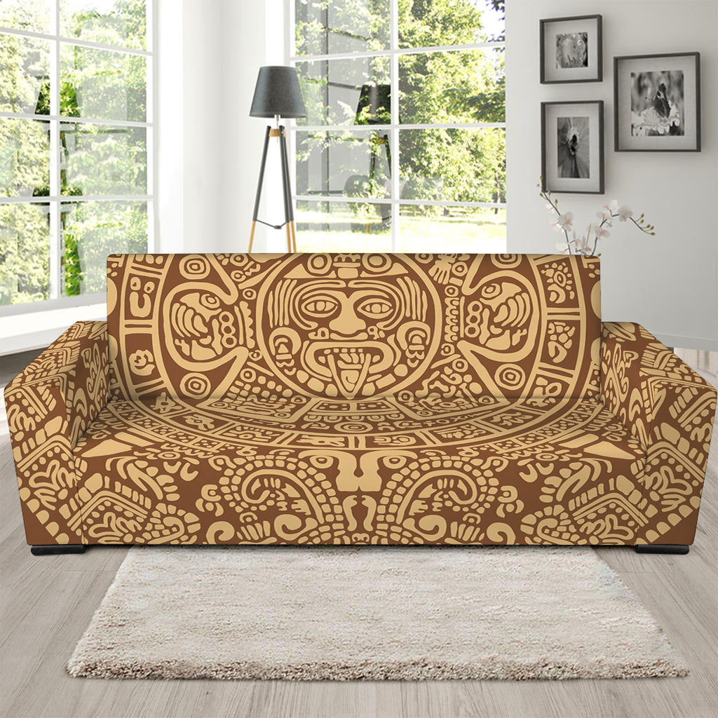 Mayan Calendar Print Sofa Slipcover