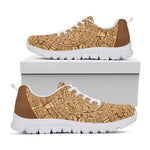 Mayan Calendar Print White Sneakers