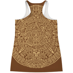 Mayan Calendar Print Women's Racerback Tank Top