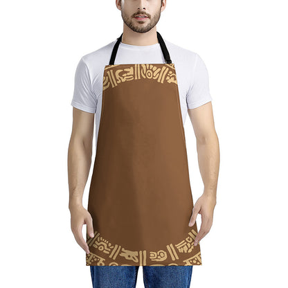 Mayan Circle Symbol Print Apron