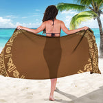 Mayan Circle Symbol Print Beach Sarong Wrap
