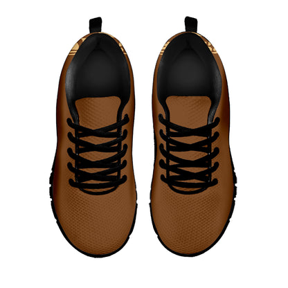 Mayan Circle Symbol Print Black Sneakers
