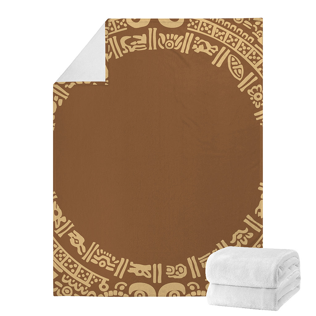 Mayan Circle Symbol Print Blanket