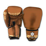 Mayan Circle Symbol Print Boxing Gloves