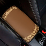 Mayan Circle Symbol Print Car Center Console Cover