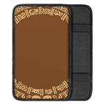 Mayan Circle Symbol Print Car Center Console Cover