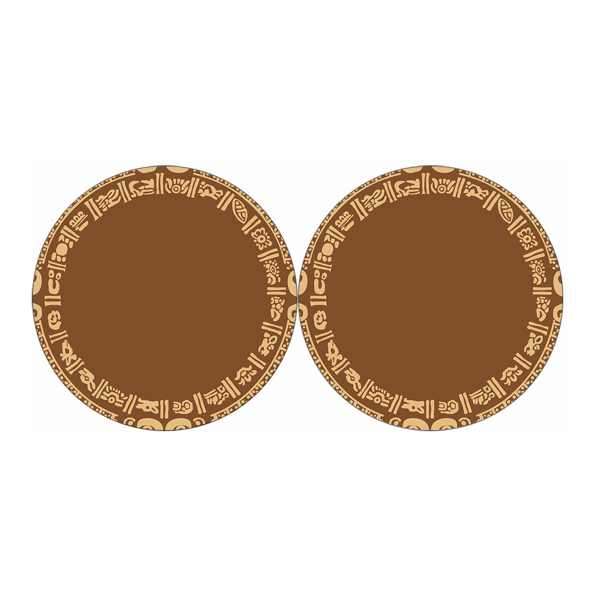 Mayan Circle Symbol Print Car Coasters