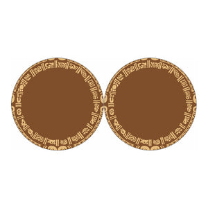 Mayan Circle Symbol Print Car Coasters