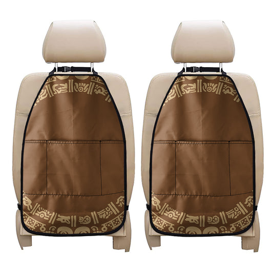 Mayan Circle Symbol Print Car Seat Organizers