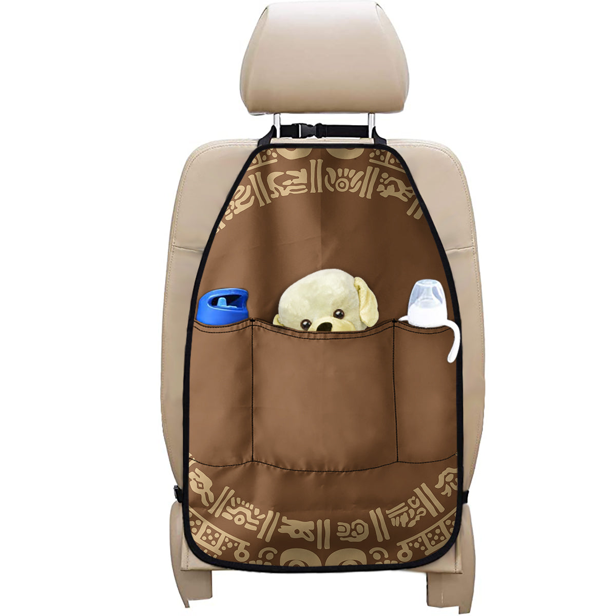 Mayan Circle Symbol Print Car Seat Organizers