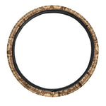 Mayan Circle Symbol Print Car Steering Wheel Cover