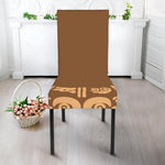 Mayan Circle Symbol Print Dining Chair Slipcover