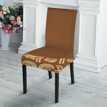 Mayan Circle Symbol Print Dining Chair Slipcover