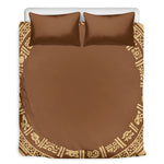 Mayan Circle Symbol Print Duvet Cover Bedding Set