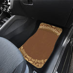 Mayan Circle Symbol Print Front and Back Car Floor Mats