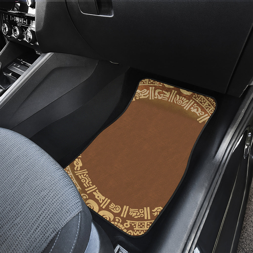 Mayan Circle Symbol Print Front Car Floor Mats