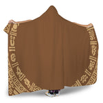 Mayan Circle Symbol Print Hooded Blanket