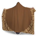 Mayan Circle Symbol Print Hooded Blanket