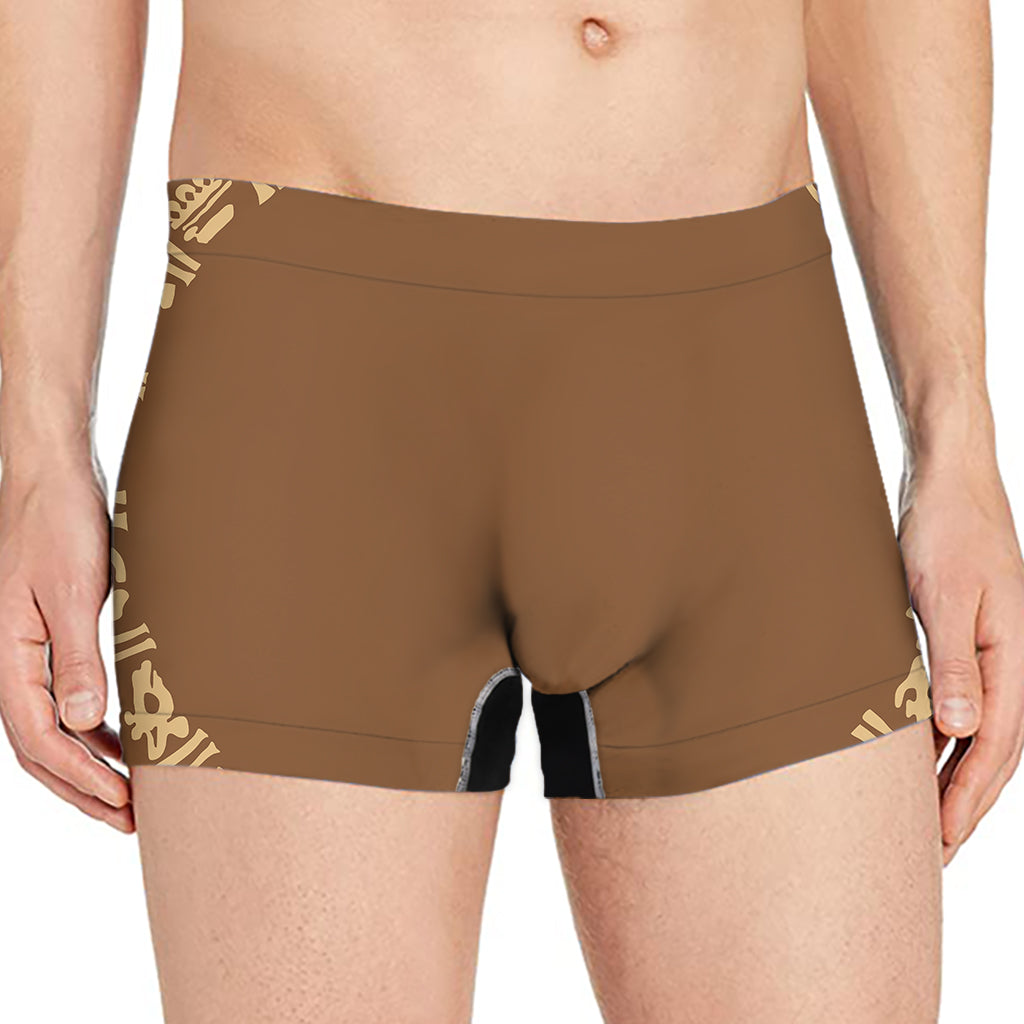 Mayan Circle Symbol Print Men's Boxer Briefs