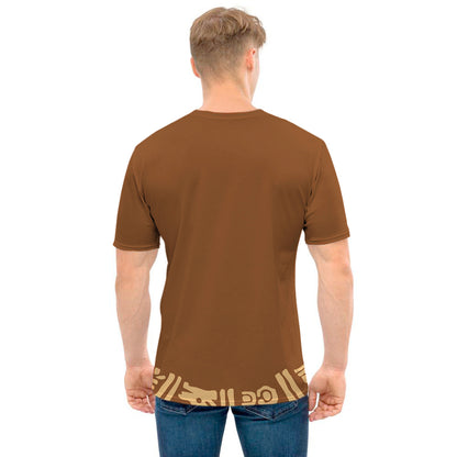 Mayan Circle Symbol Print Men's T-Shirt
