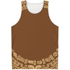 Mayan Circle Symbol Print Men's Tank Top