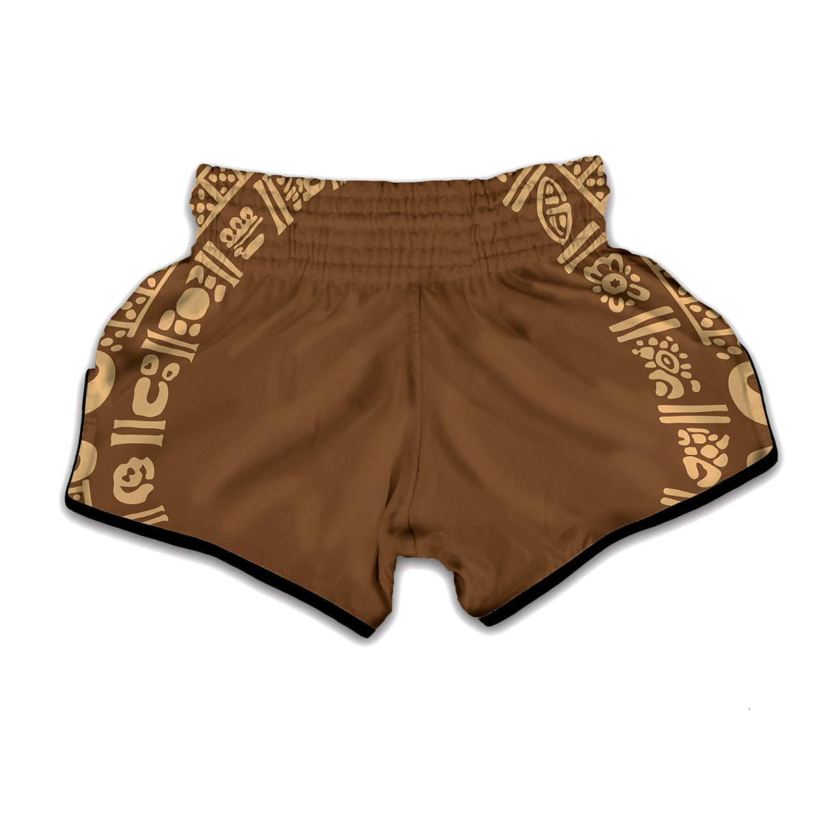 Mayan Circle Symbol Print Muay Thai Boxing Shorts