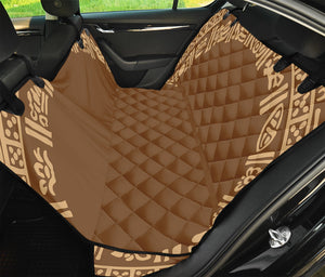 Mayan Circle Symbol Print Pet Car Back Seat Cover