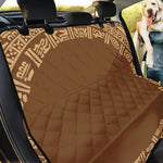 Mayan Circle Symbol Print Pet Car Back Seat Cover