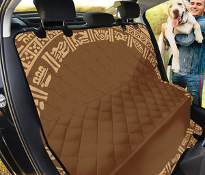 Mayan Circle Symbol Print Pet Car Back Seat Cover