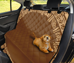 Mayan Circle Symbol Print Pet Car Back Seat Cover