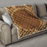 Mayan Circle Symbol Print Quilt