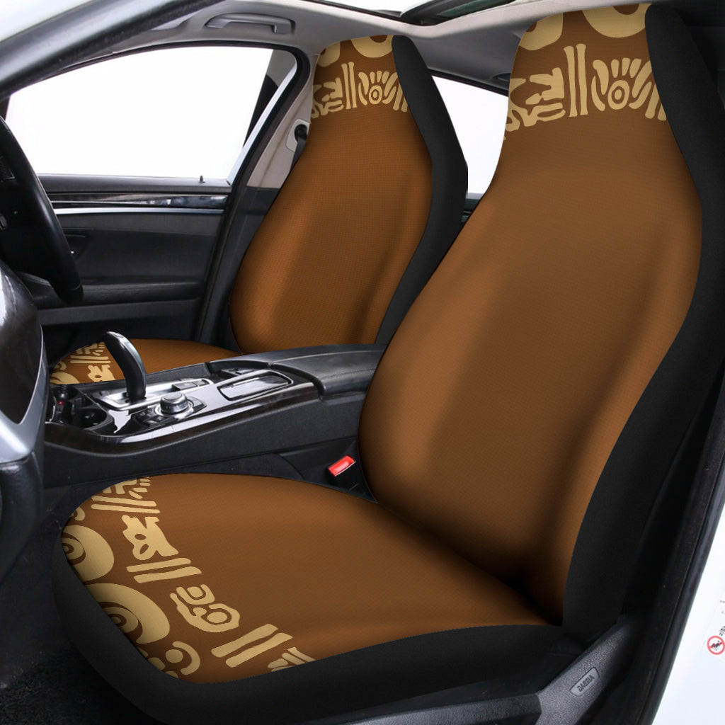 Mayan Circle Symbol Print Universal Fit Car Seat Covers