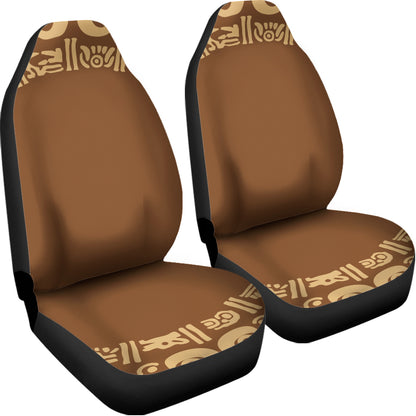 Mayan Circle Symbol Print Universal Fit Car Seat Covers