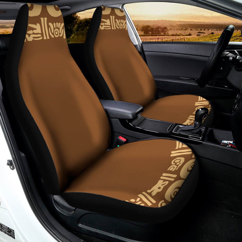 Mayan Circle Symbol Print Universal Fit Car Seat Covers