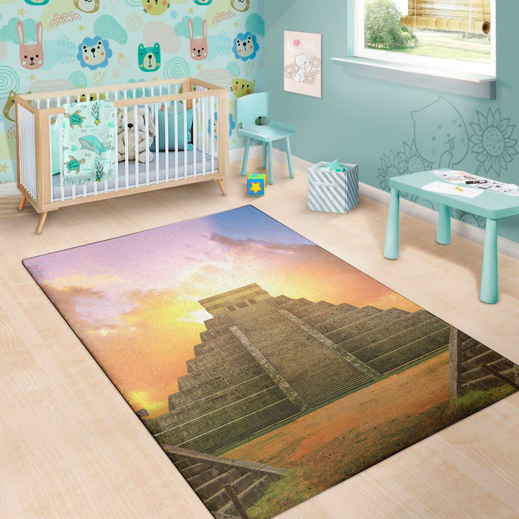 Mayan Civilization Print Area Rug