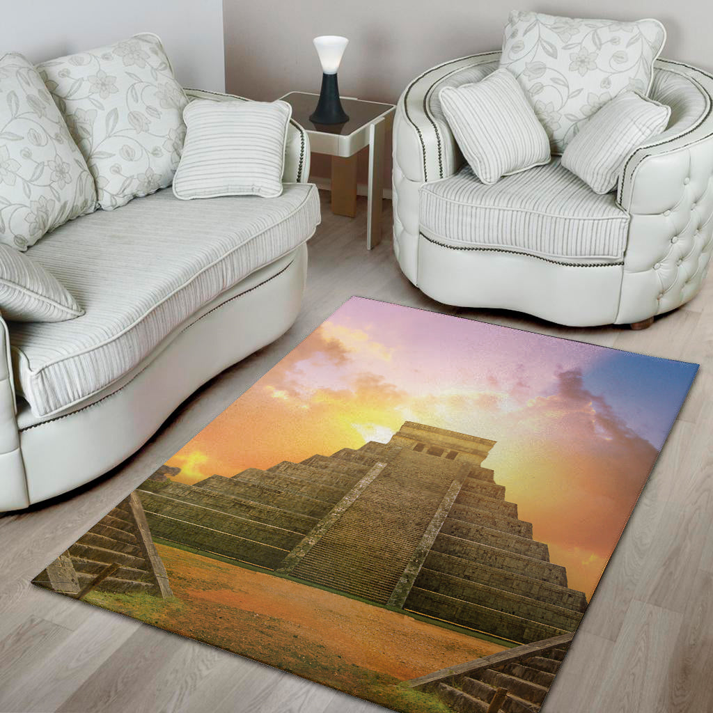 Mayan Civilization Print Area Rug