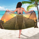 Mayan Civilization Print Beach Sarong Wrap