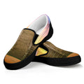 Mayan Civilization Print Black Slip On Sneakers