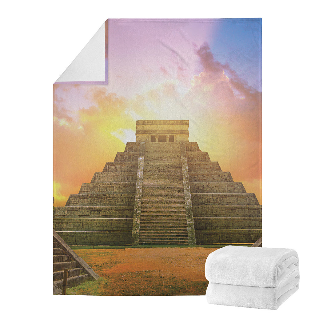 Mayan Civilization Print Blanket