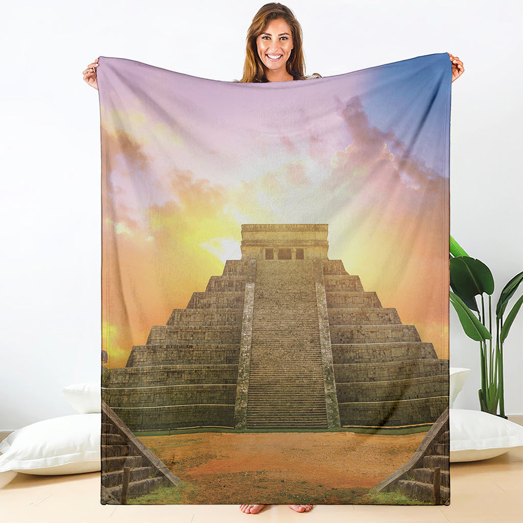 Mayan Civilization Print Blanket