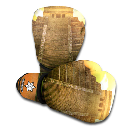 Mayan Civilization Print Boxing Gloves