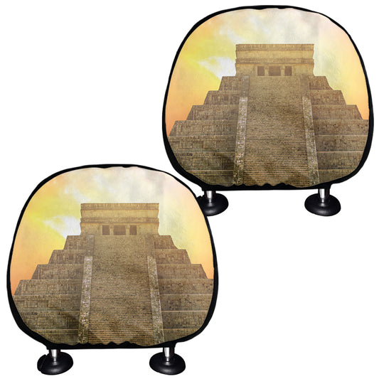 Mayan Civilization Print Car Headrest Covers