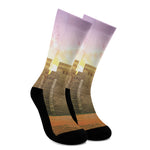 Mayan Civilization Print Crew Socks