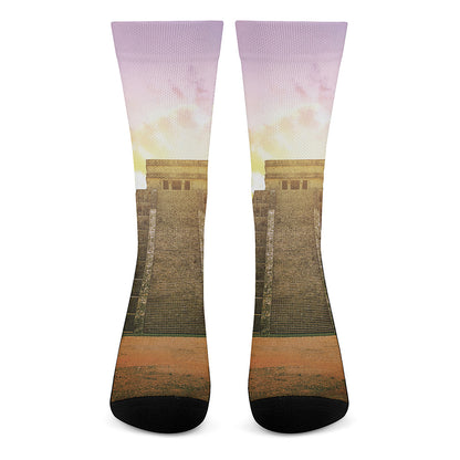 Mayan Civilization Print Crew Socks